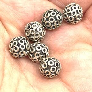 Sterling 11 Bali Beads